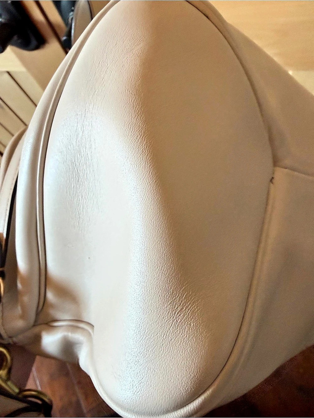 Coach RYDER Large Kisslock Frame Bag Leather Shoulder Bag White - Picture 10 of 16